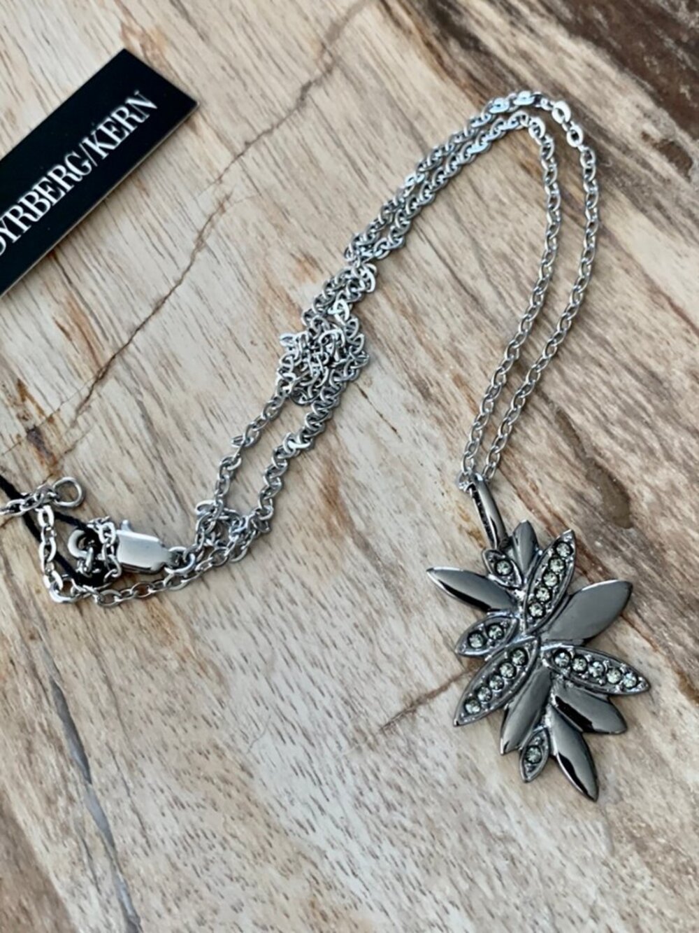Dyrberg/Kern Nelumba flower necklace with Swarovski crystals
